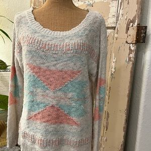 Mudd Aztec Print Sweater size Medium